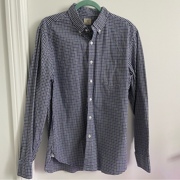 J. Crew 2-Ply Cotton Gingham Button Down Shirt
